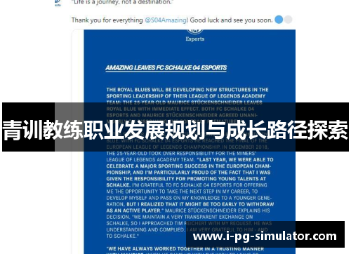 青训教练职业发展规划与成长路径探索